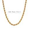 Minimalist Basic Gold Color Twisted Rope Chain Choker Necklaces For Women Stainless Steel Jewelry Gold Necklace - Image 8
