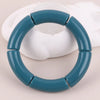 Colorful Acrylic Tube Bead Bangle with Elastic Fit - Image 29