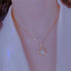 Zircon Inlaid Golden Butterfly Pendant Double Layer Necklace Women's Personality Necklace Wedding Jewelry Birthday Gifts - Image 7