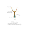 Stylish Green Glass Crystal Water Drop Pendant Necklace for Women 316l Stainless Steel Cast Gold Color Jewelry - Image 5