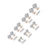 Stainless Steel Crystal Flat Back Stud Earrings 4 Prong Setting 2mm to 10mm 1 Pair - Image 12