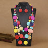 Summer Beach Vacation Jewelry Set Bohemian Round Wooden Bead Handmade Beaded Multilayer Long Necklace And Earrings For Women - Image 6