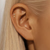 Open Heart Hoop Earrings in Gold Tone or Silver Tone - Image 74