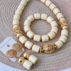 32inches 2Layers orange artifinal nigerian coral bead jewelry set wedding - Image 9