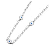 Stainless Steel Chain Link Blue Eyes Bracelets for Women Pvd Plated Jewelry Unisex - Image 9