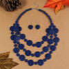 Summer Beach Vacation Jewelry Set Bohemian Round Wooden Bead Handmade Beaded Multilayer Long Necklace And Earrings For Women - Image 9