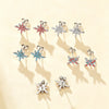 Shinny Clear Zircon North Star Stud Earring Stainless Steel Gold Color Women's Earrings Jewelry Gift - Image 6