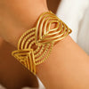 Stainless Steel Punk Retro Hollow Design Bangle Men And Women Simple Adjustable Open Bangle Jewelry Party Gifts - Image 1
