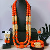 32inches 2Layers orange artifinal nigerian coral bead jewelry set wedding - Image 2