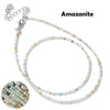 Faceted Gemstones Necklace 2mm Beads Quartz Crystal Tourmaline Lapis Shining Stone Beaded Necklace Choker Jewelry - Image 12