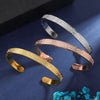 Stainless Steel Ayatul Kursi Cuff Bangle Islamic Muslim Arabic God Messenger Bracelet for Women Moroccan Arabic Jewelry - Image 2