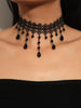 1 Px Ladies Black Lace Crystal Color Flower Necklace Beach Travel Holiday Classic Personalized JewelryEvening D - Image 7