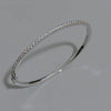 Thin Cubic Zirconia Bangle Bracelet in Rose Gold-Tone Silver-Tone and Gold-Tone - Image 2