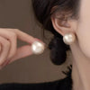 Women's Minimalist Gap Imitation Pearl Stud Earrings Commuter Jewelry Versatile Party Accessory for Gilrs - Image 4