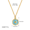 Punk Geometric Irregular Enamel Colorful Stone Pendant Necklace for Women Stainless Steel Cross Heart Opal Choker Gifts - Image 7