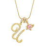 Letter Necklace for Women Pink Zircon Heart-shaped Pendant Suitable for Girls to Wear Personalized Gold-plated Jewelry - Image 26