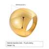 Stainless Steel Chunky Dome Rings for Women, Geometric Ring Gold Plated Aesthetic Jewelry - Image 8