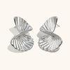 La. Muses Rotating Twisted Fan Shaped Stainless Steel Women's Earrings Pvd Gold Plated Jewelry Accessories - Image 7