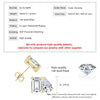 Gold Emerald&Pear Cut Cubic Zirconia Stud Earrings For Women Two Stone Ear Studs Party Wedding Jewelry Gift - Image 6