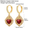 Chrismas Cute Heart Earrings for Women Gold Color Piercing Ear Rings Jewelry Excellent Quality - Image 9