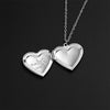 Silver Color Love Heart Photo Frame Pendant Necklace For Women I Love You Flower Pattern Heart Openable Locket Necklace Jewelry - Image 19