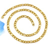 Stainless Steel Cuban Figaro and Wheat Link Necklace in 5 mm or 7 mm Widths - Image 24