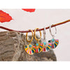 Y2K Colorful Enamel Stainless Steel Fan Geometric Bohemian Rainbow Drop Hoop Earrings Women Charm Jewelry - Image 4