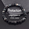 Classic Black Labradorite Volcanic Stone Beads Bracelet Women Men Spiritual Protection and Energetic Banlance Jewelry - Image 1