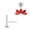 Titanium Marquise Lotus Cartilage Earring 16G Flower CZ Helix Flat Back Stud Labret Piercing Jewelry - Image 11