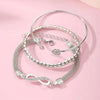Metal Adjustable Double Heart Bracelet for Women Men Mesh Chain Link Bracelet Jewelry Anniversary Birthday Lovely Gift - Image 8
