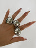 High Polished Smooth Silver Pvd Plated Chunky Dome Rings for Women Men Stainless Steel Punk Hip-Hop Statement Jewelry - Image 2