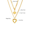316L Stainless Steel Small Uneven Folds 2 Love Necklace Sense Party Accessories High-quality Gifts - Image 6