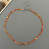 Colorful Glass Bead Choker Necklace with Irregular Shapes - Image 13