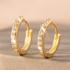 Silver Crystal Zirconia Hoop Earrings for Women Vintage Simple Round Ring Circle Earrings Punk Jewelry Party Gifts - Image 3