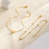 Gold Anklets Bracelets for Women Gold Plated Stainless Steel Dainty Layered Anklets Bracelets Set Jewelry Gift - Image 6