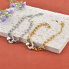 White Zircon Oval Chain Bracelet for Women Gold Color Stainless Steel Bangle Jewelry - Image 5