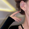 Sparkling Asymmetric Zircon Star Moon Ear Clip for Women Without Piercing Cross Tassel Ear Cuff Clip Earrings Wedding Jewelry - Image 2