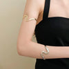 Gold Color Arm Bangles Stainless Steel Bracelet Jewelry for Women, Gift Party Accessories - Image 2