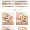Happy Bangle Paved Diamond Enamel Beaded Bracelets For Women Boho Gold Color Elastic Bracelets - Image 41