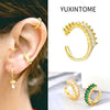 1PC Plated Gold Ear Cuff Earrings For Women C-Shape Crystal Clip On Earrings No Piercing Earrings Jewelry Gifts - Image 14