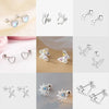 Korean Silver Needle Tragus Piercing Helix Studs Earrings for Women 2Pcs Butterfly Heart Ear Piercing Body Jewelry - Image 1