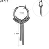 Zemo 1 PC Punk Stainless Steel Clip-on Earrings Long Tassel Pendant Earring Taper Cross Feather No-Pierced Fake Piercing 12/14MM - Image 29