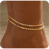 Gold Anklets Bracelets for Women Gold Plated Stainless Steel Dainty Layered Anklets Bracelets Set Jewelry Gift - Image 11