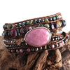 Multi-Strand Beaded Wrap Bracelet in Mixed Colors - Image 5