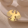 Gold Color Punk Eagle Stars Brooches For Men Women Geometric Animals Emblem Brooch Stainless Steel Jewelry Birthday Gift - Image 3