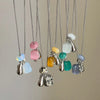 Colorful Stone Grape Cluster Pendant Necklace on Box Chain - Image 14
