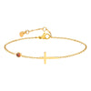 Birthstone Zirconia Thin Chain Link Cross Bracelet Stainless Steel Women's Adjustable Link Stacked Layered Chain Bracelets - Image 7