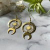 Moon phase earrings Crescent moon Space Sun and moon amethyst Witchy Boho Hippie jewelry women gift - Image 9