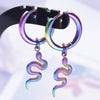 Rainbow Hoop Boucle Oreille Heart Snake Charm Earring Stainless Steel Earrings For Women Men Kpop Accessories Gift - Image 13