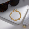 Classic Hollowed-Out Five-Pointed Star Bracelet For Women Delicate Gold Plated Stainless Steel Layer Bracelets Gift - Image 6
